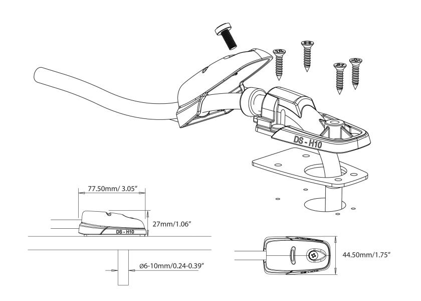 Купить Кабельный проход через палубу из серого водонепроницаемого пластика IP68 Scanstrut DS-H10 6-10 мм с горизонтальным выходом 7ft.ru в интернет магазине Семь Футов