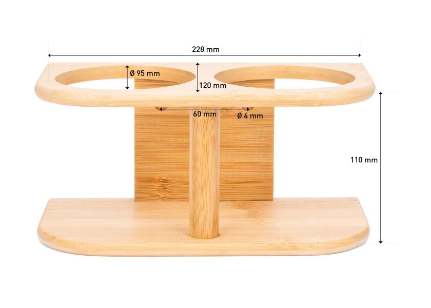 Купить PLASTIMO 5998710 Бамбуковый держатель для бутылок / 2 бутылки 7ft.ru в интернет магазине Семь Футов