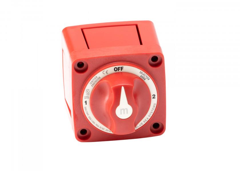 Купить Переключатель АКБ Blue Sea m-Series 6008 32В 300А 3-х позиционный красный 7ft.ru в интернет магазине Семь Футов