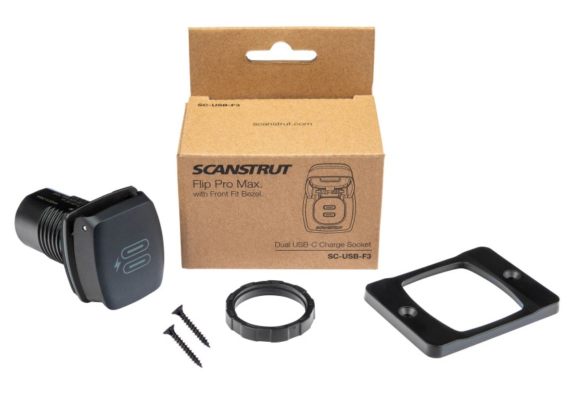Купить Scanstrut SC-USB-F3 Двойной разъем для зарядки USB-C Flip Pro Max Black 7ft.ru в интернет магазине Семь Футов