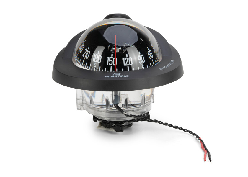 Купить Компас Plastimo Offshore 95 65733 12/24В для судна 6-10м c чёрной конической картушкой Ø81мм в чёрном корпусе Ø128x111мм горизонтальный врезной монтаж 7ft.ru в интернет магазине Семь Футов