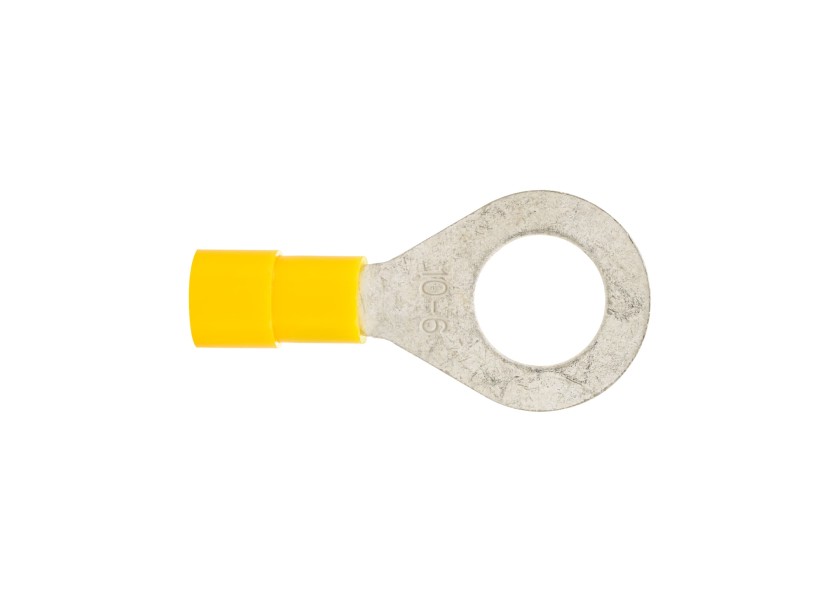 Купить Кольцевой кабельный наконечник / желтый / 2,5–6 мм² / Диаметр проушины: M4 7ft.ru в интернет магазине Семь Футов