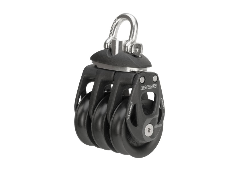 Купить Harken 6240 45 Mm Тройной поворотный шкив Черный Black / Silver 7ft.ru в интернет магазине Семь Футов