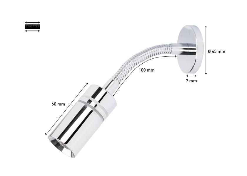 Купить SEATEC LED Reading Light with Dimmer / chrome-plated / warm white 30484-bvs 7ft.ru в интернет магазине Семь Футов