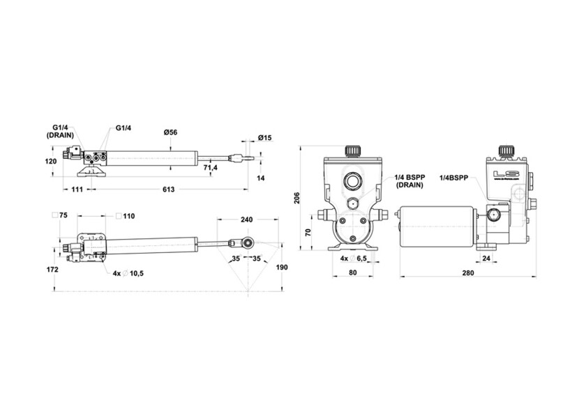 Купить LECOMBLE & SCHMITT Linear Drive 40 ST 16 NEWAVE / thrust 450 kg / 12V 93995-bvs 7ft.ru в интернет магазине Семь Футов