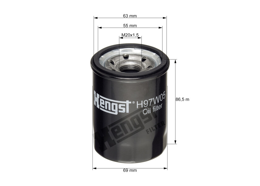 Купить HENGST H97W05 Масляный фильтр для VETUS M2/M3/M4 7ft.ru в интернет магазине Семь Футов