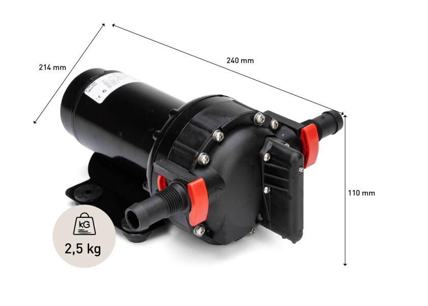 Купить Гидрофор пятикамерный Johnson Pump 10-13406-04 Aqua Jet WPS 4 24В 15л/мин 2,8Бар 100Вт 240х214х110мм диафрагменный насос 7ft.ru в интернет магазине Семь Футов