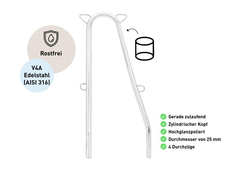 Купить Pfortenstütze V4A / для BENETEAU FIRST, OCEANIS, OCEANIS CLIPPER / Длина: 615 мм 7ft.ru в интернет магазине Семь Футов