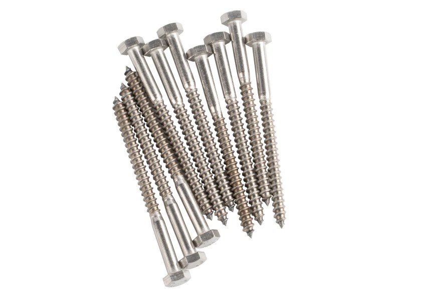 Купить Шуруп по дереву с шестигранной головкой / DIN 571 / V4A / Диаметр винта: 5 мм; Длина винта: 30 мм 7ft.ru в интернет магазине Семь Футов