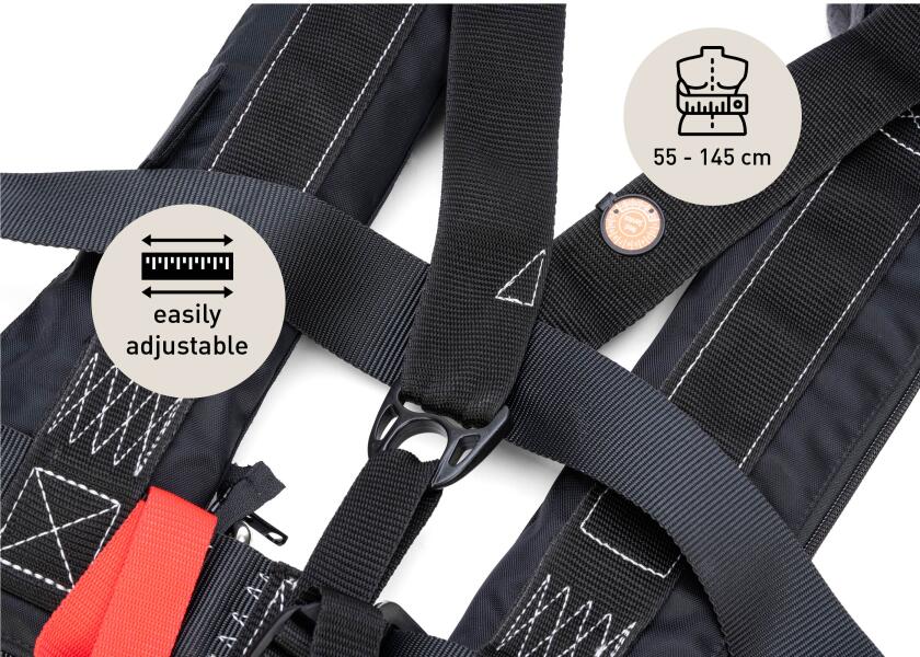 Купить SEATEC 27207 XD 220 Спасательный жилет / антрацитовый / со страховочным тросом 7ft.ru в интернет магазине Семь Футов