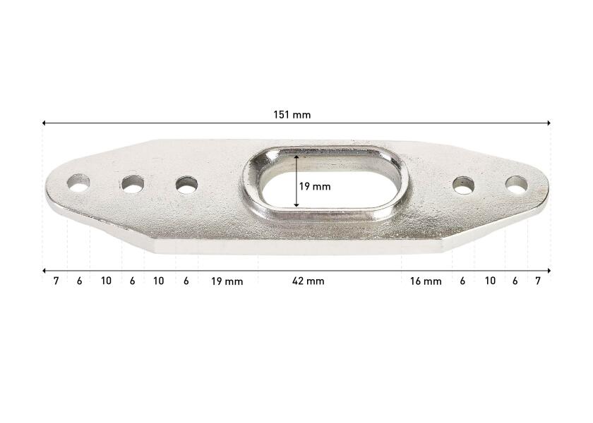 Купить Пластина Blue Wave 616107 123x40мм для Т-образных наконечников Ø6-7мм из нержавеющей стали AISI316 7ft.ru в интернет магазине Семь Футов