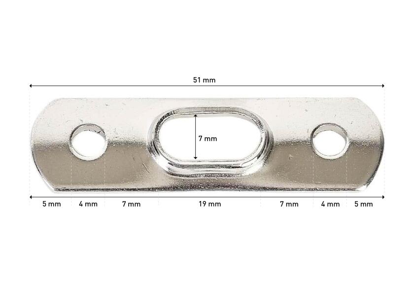 Купить Пластина Blue Wave 616107 123x40мм для Т-образных наконечников Ø6-7мм из нержавеющей стали AISI316 7ft.ru в интернет магазине Семь Футов