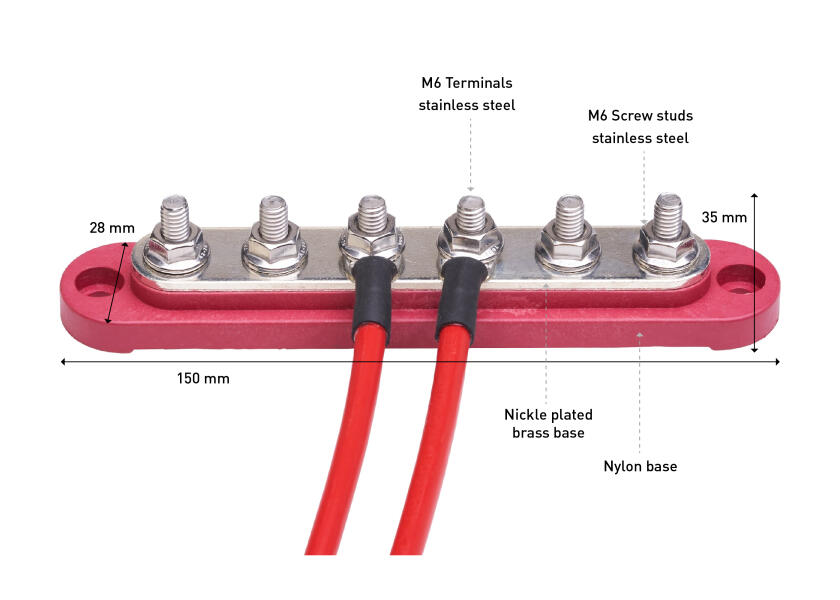 Купить SEATEC Busbar with Housing / 6x M6 / red 29734-bvs 7ft.ru в интернет магазине Семь Футов