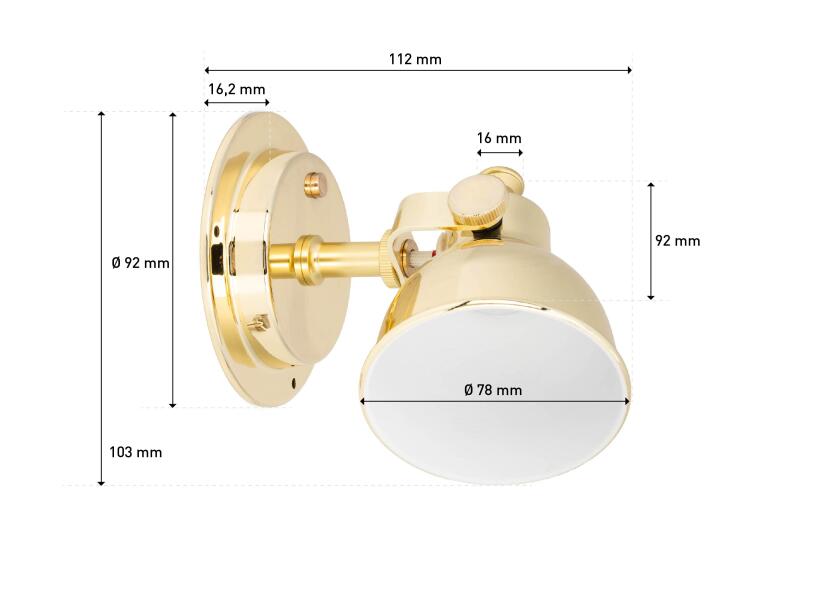 Купить SEATEC LED Reading Light with Dimmer / aluminium-gold plated 31996-bvs 7ft.ru в интернет магазине Семь Футов