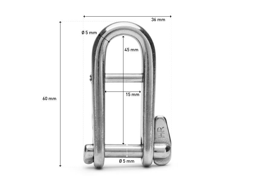 Купить WICHARD Stainless Steel Key Pin Shackle with Bar 11102-bvs 7ft.ru в интернет магазине Семь Футов