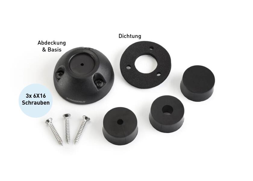 Купить Сальник кабельный водонепроницаемый IP68 Scanstrut DS21B-P-BLK малый 9-14 мм из чёрного пластика 7ft.ru в интернет магазине Семь Футов