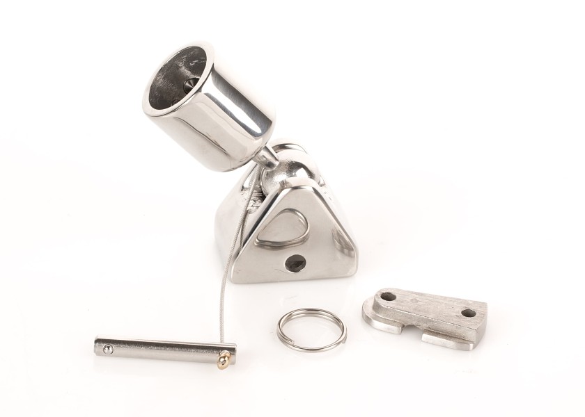 Купить Наконечник для установки на палубе, поворотный/нержавеющая сталь / Для трубки Ø: 22 мм 7ft.ru в интернет магазине Семь Футов