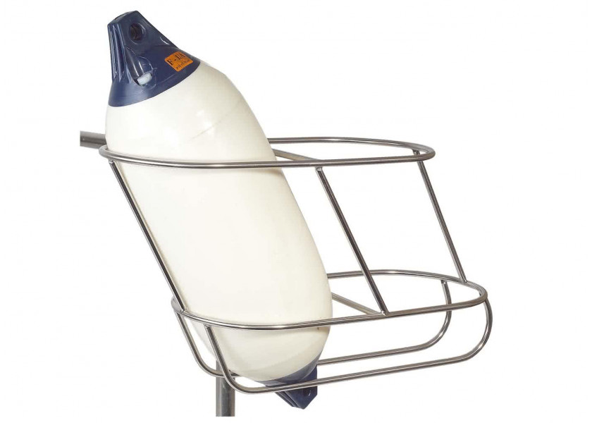 Купить Багажник для кранцев, нержавеющая сталь, наклонный, 2 секции/правый борт / Для крыла-Ø: 220 мм 10567-bvs 7ft.ru в интернет магазине Семь Футов