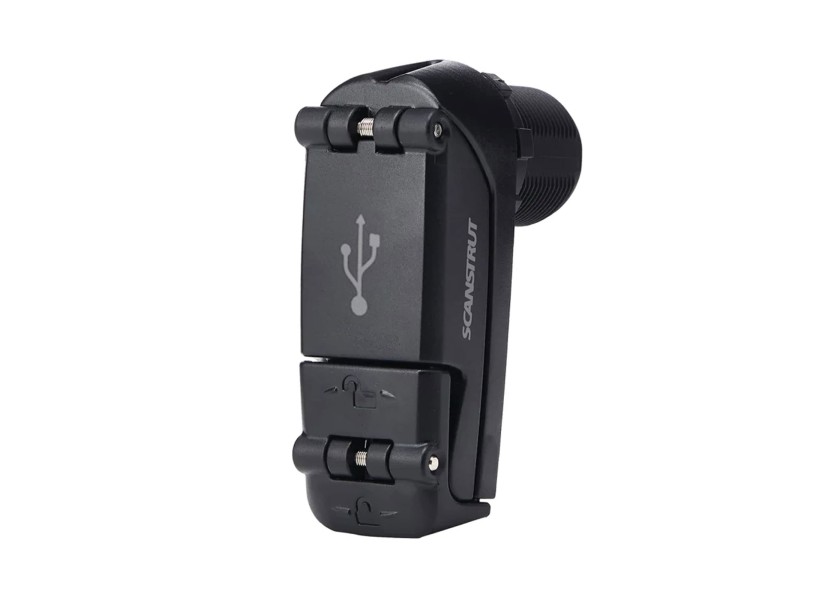 Купить Водонепроницаемый зарядный порт Scanstrut ROKK Charge Pro SC-USB-03 12–24В 36/60Вт USB-A/USB-C IPX6 Ø39х94мм быстрая зарядка PD и QC черный 7ft.ru в интернет магазине Семь Футов