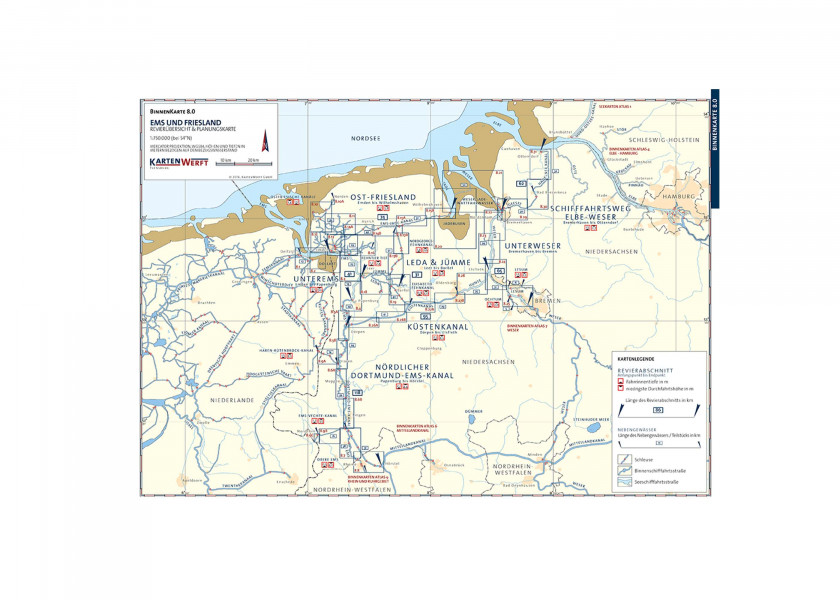 Купить KARTENWERFT 978-3-944082-51-6 Карта прибрежных районов Атласа 8 Эмс и Фрисландия 19266-bvs 7ft.ru в интернет магазине Семь Футов