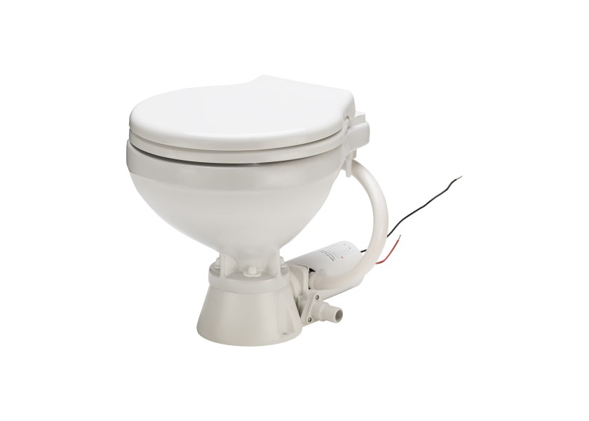 Купить Электрический туалет Johnson Pump Aqua-T Standard Electric Compact 80-47435-01 12В 430x345x390мм с центробежным насосом-мацератором белый 7ft.ru в интернет магазине Семь Футов