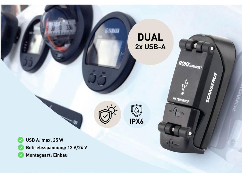 Купить Быстрое водонепроницаемое USB-зарядное устройство Scanstrut SC-USB-02 94 x 39 x 29 мм 12/24 В 4,2 А USB Type-A 7ft.ru в интернет магазине Семь Футов