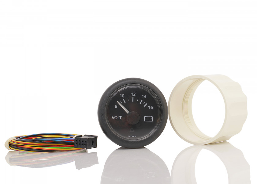 Купить Аналоговый вольтметр VDO Veratron ViewLine A2C59512545 Ø52мм 12/24В шкала 8-16В чёрного цвета 7ft.ru в интернет магазине Семь Футов
