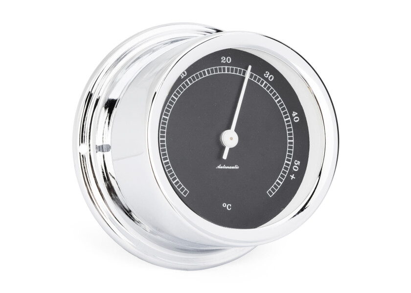 Купить Термометр судовой Autonautic instrumental Minor TE72C 72x39мм серебристый/черный из хромированной латуни 7ft.ru в интернет магазине Семь Футов