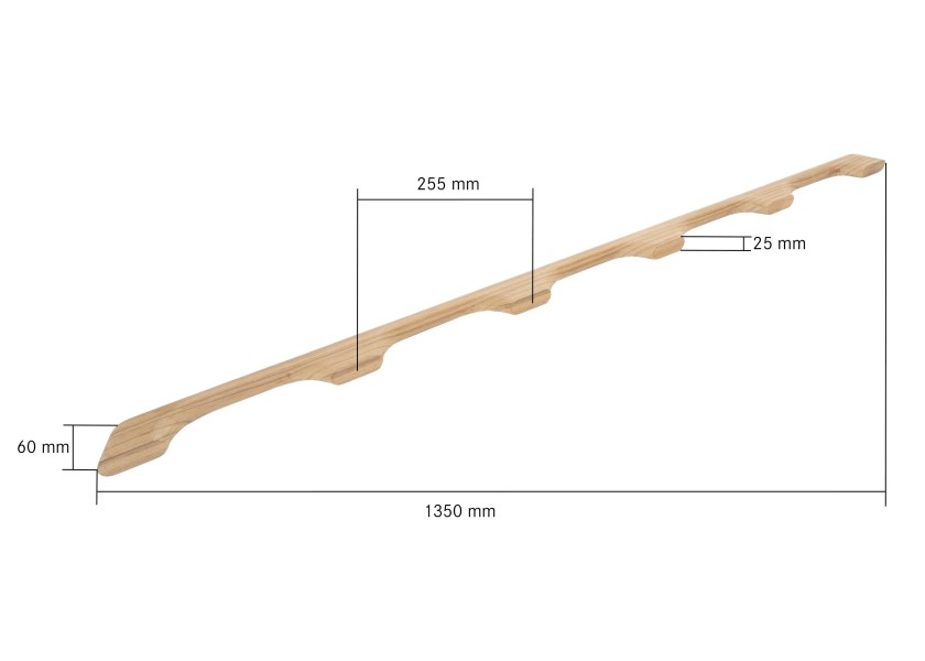 Купить ARC 108 Перила из тикового дерева 135 см / 5 ручек 10282-bvs 7ft.ru в интернет магазине Семь Футов