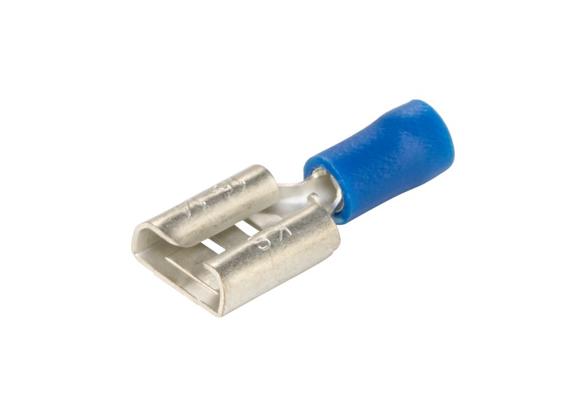 Купить Spade Connector Female / blue / 1.5 - 2.5 mm² / pack of 10 / 9.5 mm 63704-bvs 7ft.ru в интернет магазине Семь Футов