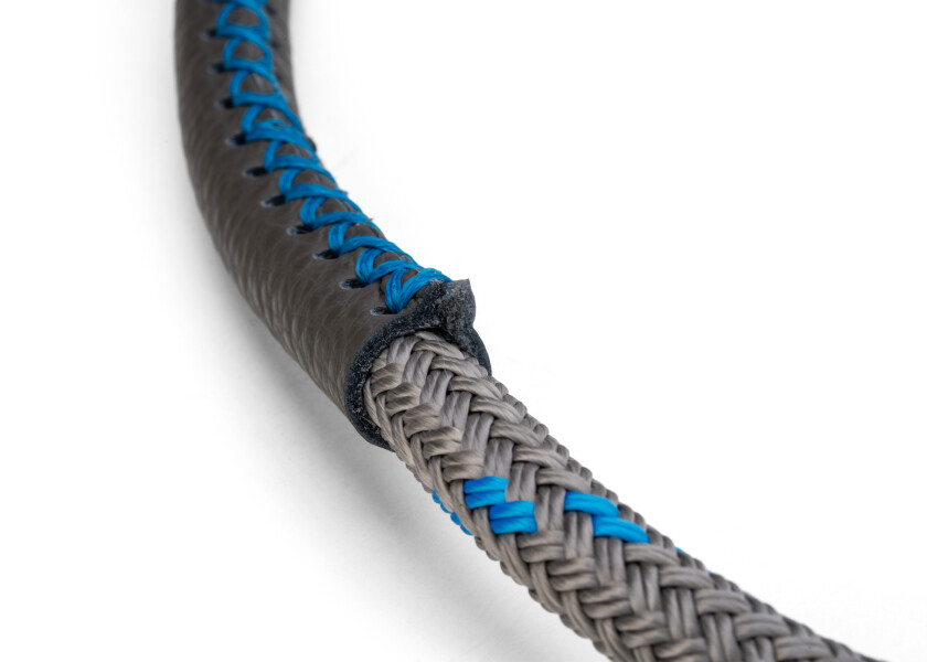 Купить ADVANCE-Швартовочный трос с сращенной проушиной и кожаным чехлом / титановый/синий / Веревка-Ø: 18 мм; Длина: 10 м 7ft.ru в интернет магазине Семь Футов