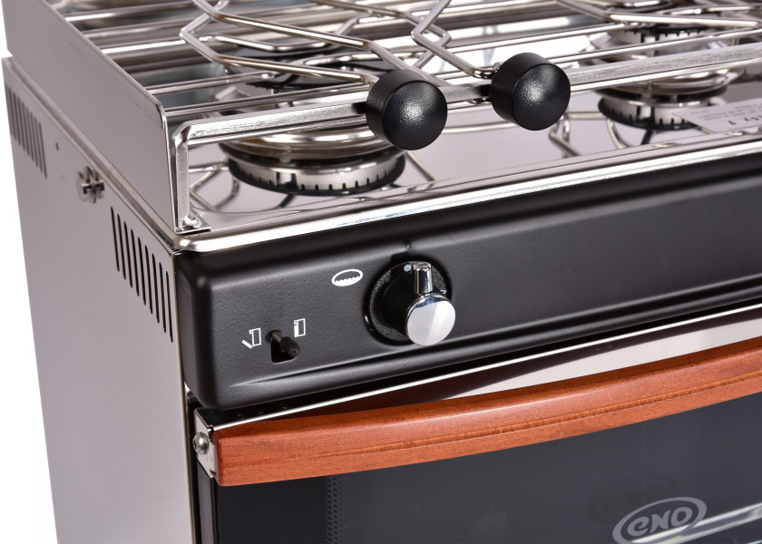 Купить Газовая двухконфорочная плита Eno Le Gascogne 182340820785 515x470x450мм 24л 30мбар из нержавеющей стали AISI304L 7ft.ru в интернет магазине Семь Футов
