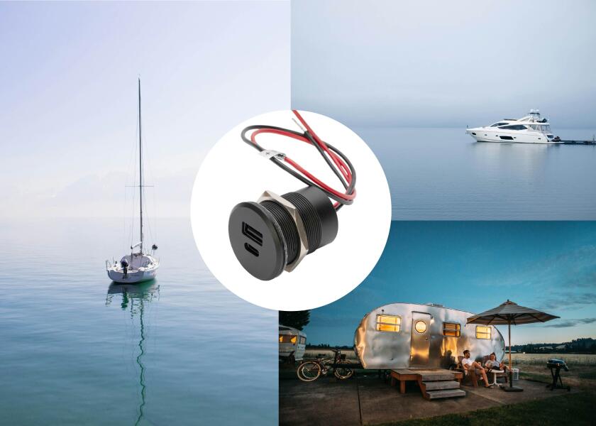 Купить SEATEC Двойная розетка USB питания USB-C/A с контргайкой / IP65 / из алюминия 7ft.ru в интернет магазине Семь Футов
