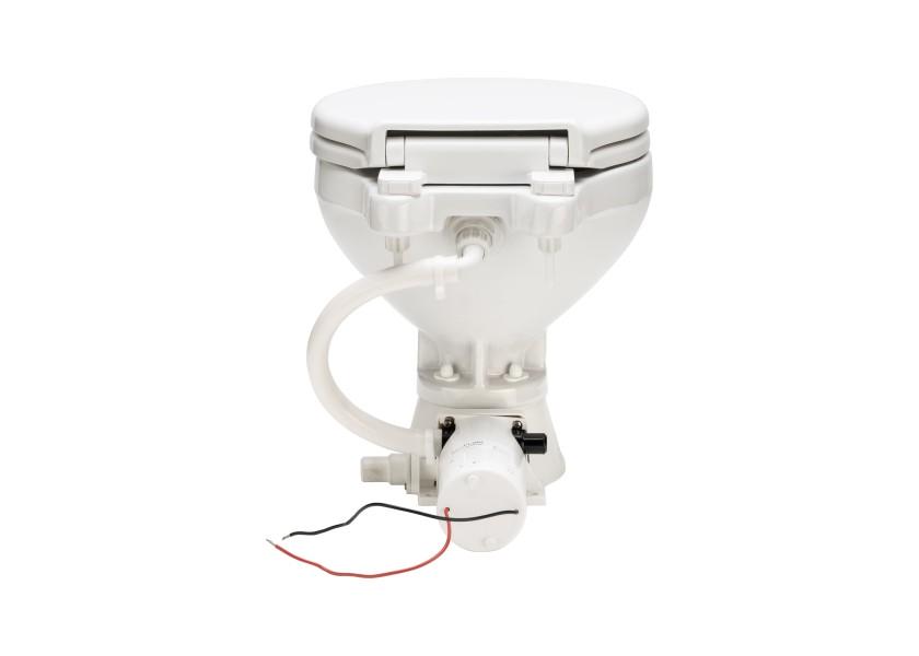 Купить Электрический туалет Johnson Pump Aqua-T Standard Electric Compact 80-47435-01 12В 430x345x390мм с центробежным насосом-мацератором белый 7ft.ru в интернет магазине Семь Футов