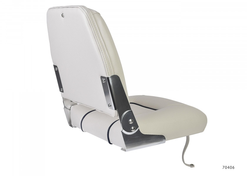 Купить Складное судовое кресло Vetus V-quipment First Mate CHFSW 480 x 450 x 400 мм белое с синими швами поставляется без стойки 7ft.ru в интернет магазине Семь Футов