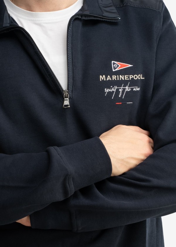 Купить MARINEPOOL 1004228-NAVY-S LEONARDO Мужской свитер с молнией до половины / темно-синий / Размер одежды: S 7ft.ru в интернет магазине Семь Футов