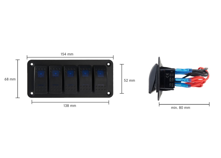 Купить SEATEC Switch Panel / 5 sections 29855-bvs 7ft.ru в интернет магазине Семь Футов