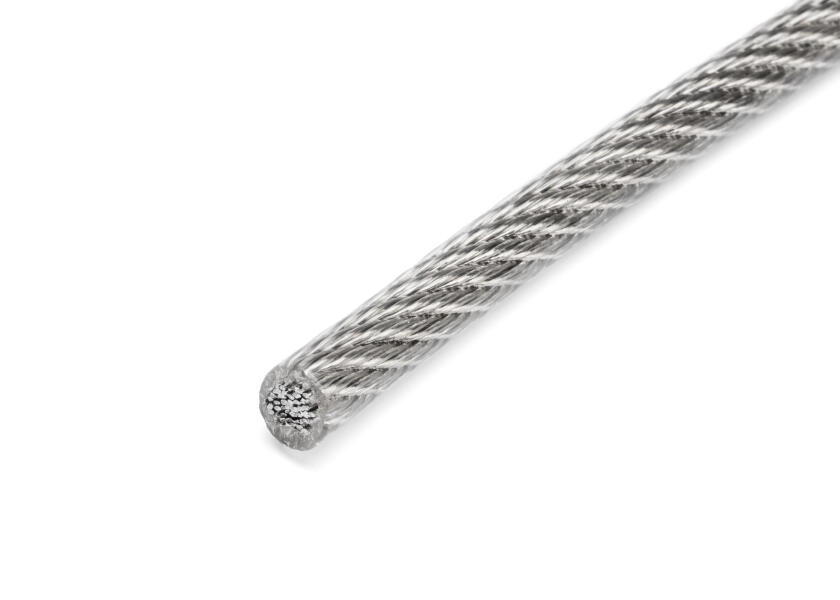 Купить Трос из нержавеющей стали 7x7 / 4 мм / с прозрачной оболочкой / Диаметр проволоки: 5 мм 27270-bvs 7ft.ru в интернет магазине Семь Футов