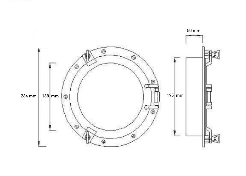 Купить Porthole / polished brass 24301-bvs 7ft.ru в интернет магазине Семь Футов