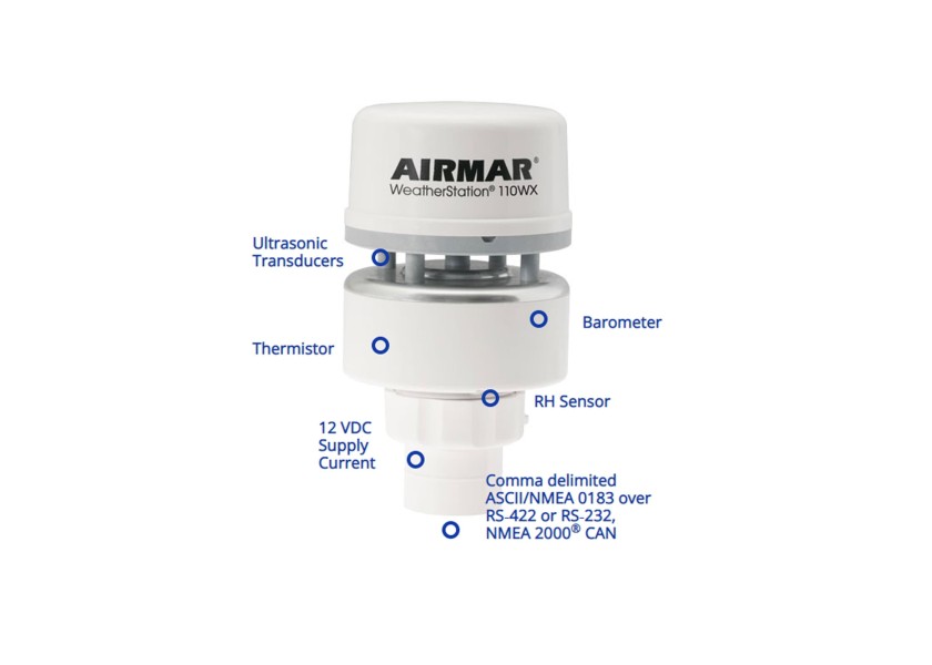 Купить AIRMAR 44-823-1-01 Метеостанция 110WX/датчик ветра, барометра и температуры 98598-bvs 7ft.ru в интернет магазине Семь Футов