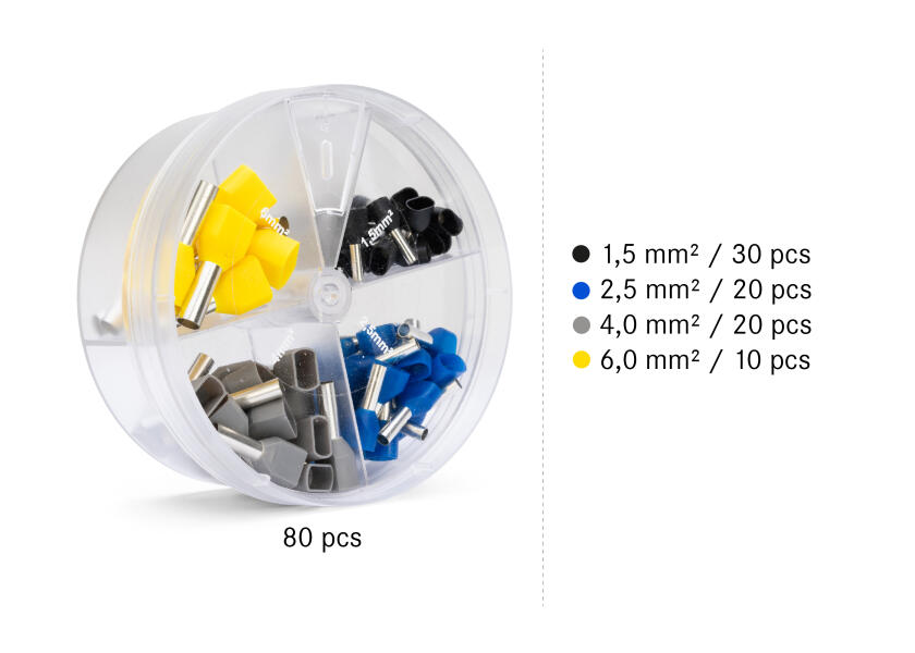 Купить Twin Ferrule Assortment Set / 1,5 - 6 mm² / 80-piece 46726-bvs 7ft.ru в интернет магазине Семь Футов