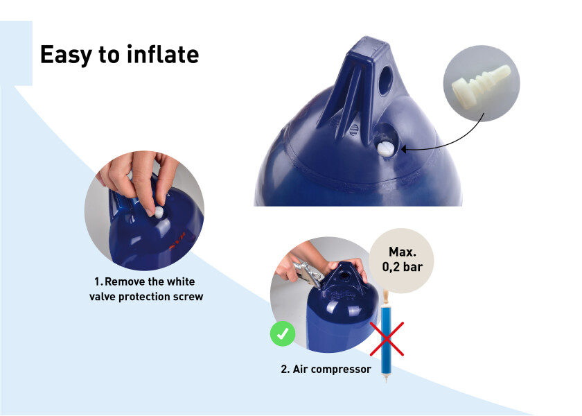 Купить SEATEC Ball Fender / blue 10469-bvs 7ft.ru в интернет магазине Семь Футов