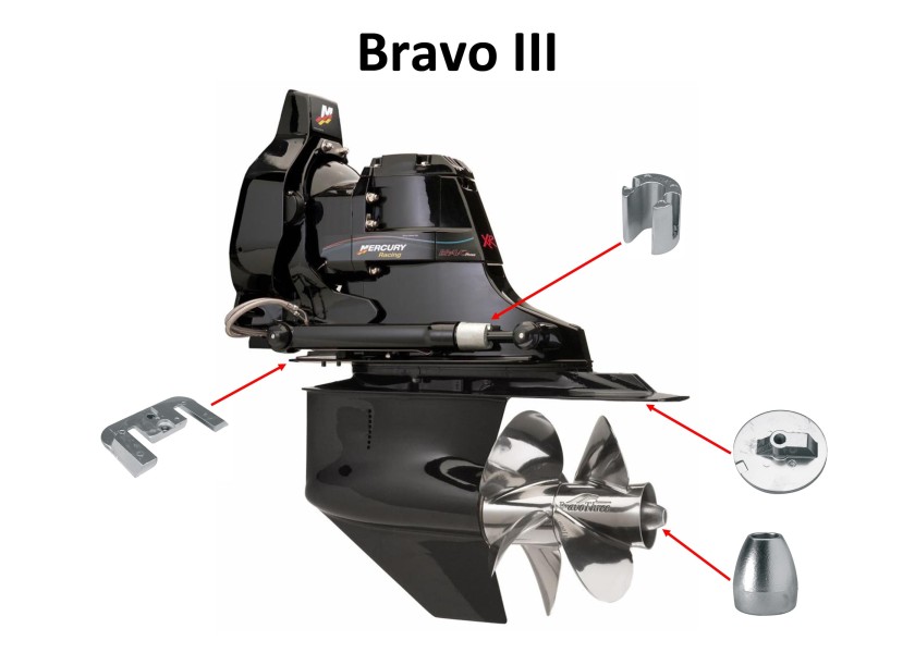 Купить MEKITMGBRA3 Комплект анодов для Mercruiser Z-Drive BRAVO Three / Материал: Магний 7ft.ru в интернет магазине Семь Футов