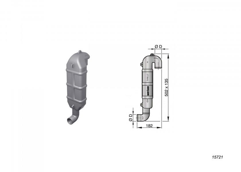 Купить Гусек Vetus WLOCKLT45 182x135x502мм для шлангов Ø45мм пластиковый 7ft.ru в интернет магазине Семь Футов