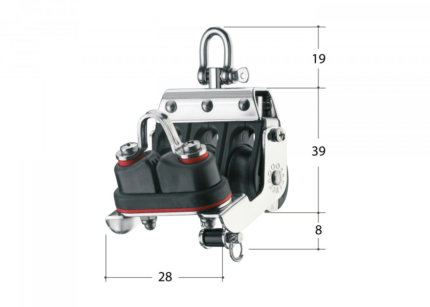 Купить SPRENGER S Mainsheet Block with Swivel, Becket and Cleat / 8 mm / ball bearing 44583-bvs 7ft.ru в интернет магазине Семь Футов