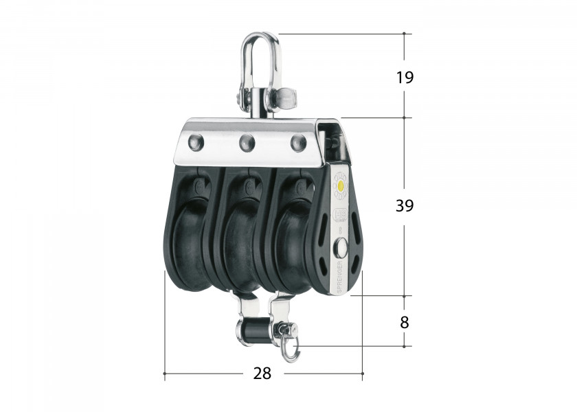 Купить SPRENGER S Block with Swivel and Becket / 8 mm / plain bearing 44574-bvs 7ft.ru в интернет магазине Семь Футов