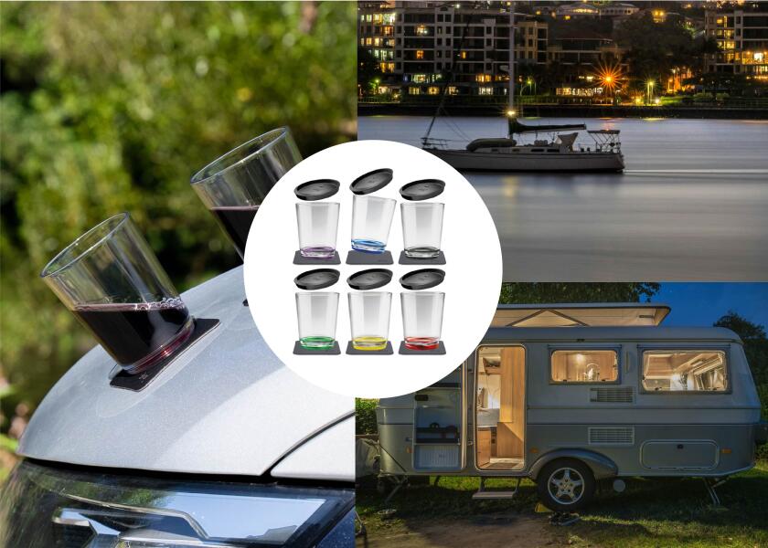 Купить SILWY S025-0700-6-D MULTICOLOUR Магнитные чашки для питья, набор из 6 шт. / вкл. подставки / вкл. крышки 7ft.ru в интернет магазине Семь Футов