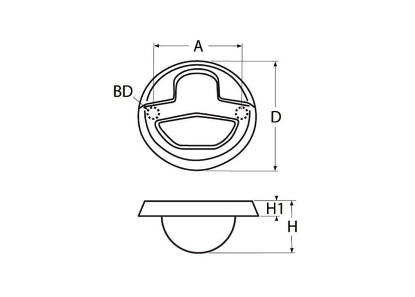 Купить Round Floor Latch 16921-bvs 7ft.ru в интернет магазине Семь Футов