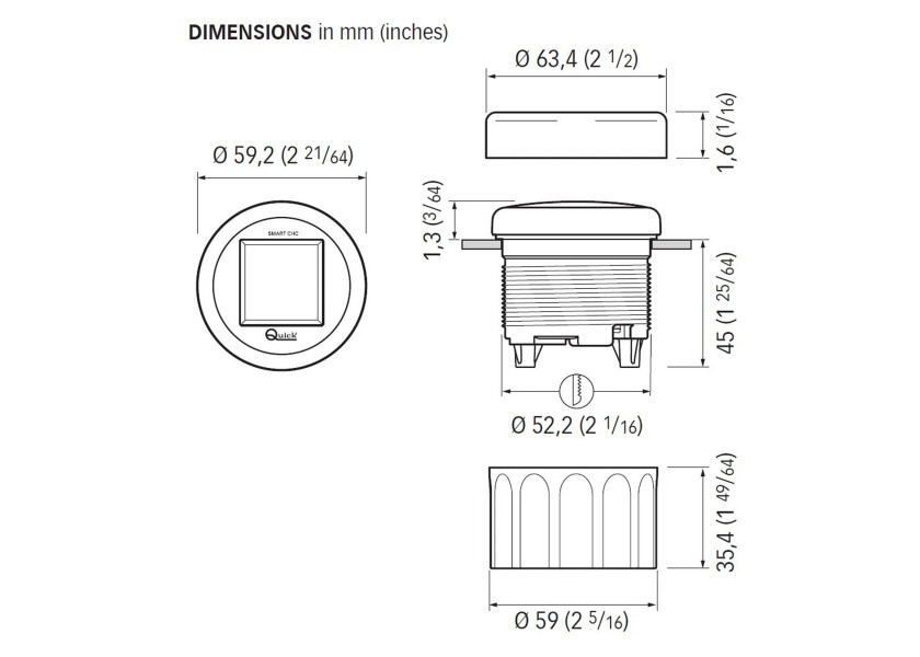 Купить Счетчик цепи для якорной лебедки, smart, Quick FNSCHCF00000A00 7ft.ru в интернет магазине Семь Футов