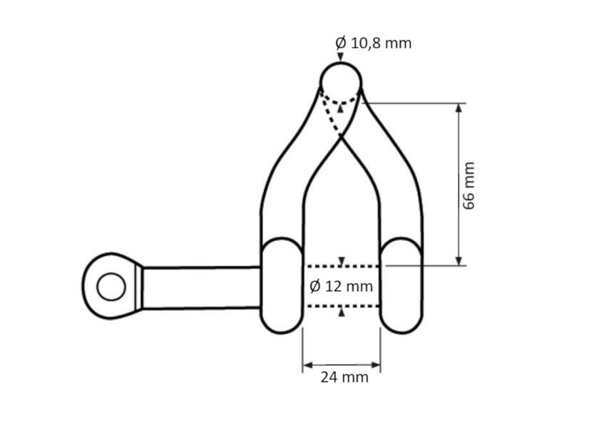Купить Дужка круглая, витая, с фиксированным штифтом 7ft.ru в интернет магазине Семь Футов